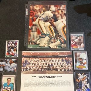 1972 Miami Dolphins package. With autographs of Bob Griese and Jim Kiick.